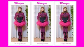 TV Hure Monique - My new sissy uniform with tutu
