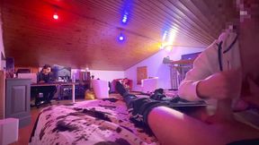 Friend Edges My Cock for 13 Min, Stops Me Cumming Multiple Times While Roommate Watches - Explosive Finish POV