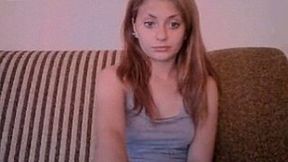 Hot amateur Russian babe with pale skin sexy ass on webcam