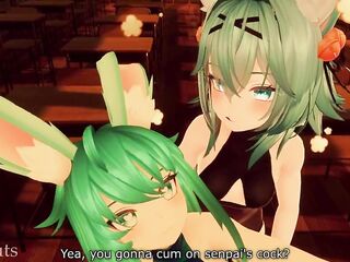 VIPSluts - FUTA Senpai Gives COMICS Bunny Beauty Lesson This Babe Wont Forget