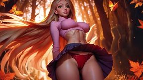 cute blonde girl bouncing tits and hard nipples ai