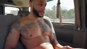 Str8Chaser.com: Inked and muscle blond hair throat fuck in car