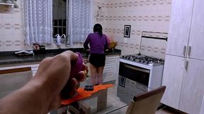rotina de domingo ate ela subir na pia e me provocar sem vergonha