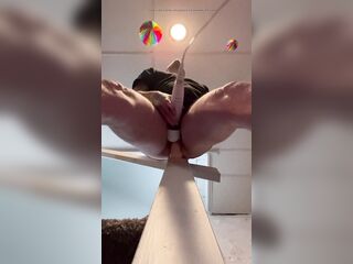 Grinding On Suction Cupped Penis