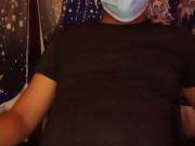 Pinoy in white brief, caressing his massive dick, part5 (CUM PART)