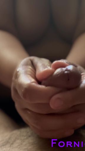 Good Morning POV Handjob Finishes with Huge Cumshot!  Fornicationfreeway
