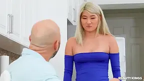 Adorable Asian Babe Boned In The Kitchen With J Mac And Sofia Su