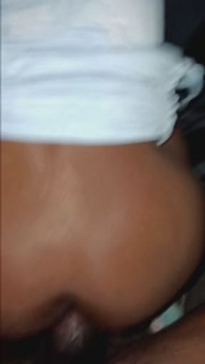 BUBBLE BUTT EBONY GETS HER LIL CHEEKS BEAT AND SKEETED ON!!!!!!!!!!!