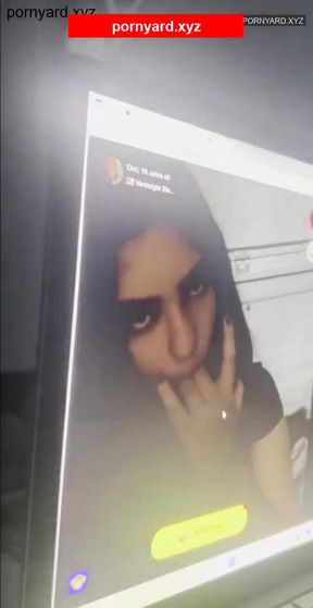 Amateur teen flashes webcam in public