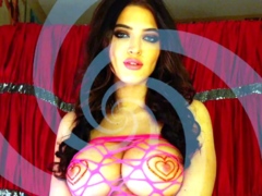 Brunette seductress working her big boobs and hot ass