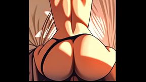 Hot AI woman gets fucked by animated character