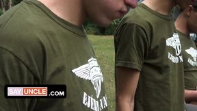 Gay Group Sex Compilation - Military Studs Following Every Order in the Tent