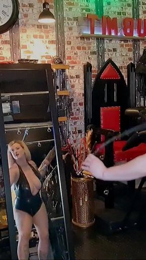 Slaveboys First Whipping in Her Dungeon