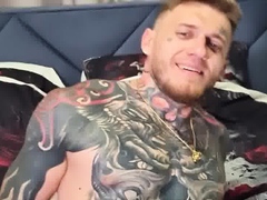 Tall Hunk Guy Ryan Moore masturbates