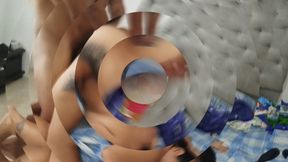 Stepdaughter Seduces Her Stepfather Into Passionate Sex Until She Reaches a Real Orgasm and Is Covered in Cum