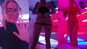 dans la cabine uv je te montre la trace de bronzage de mon string