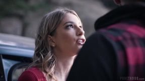 Kristen Scott: Outdoor teen gets pounded by a colossal cock