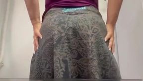 Mature MILF in Skirt with Big Tits and Sexy Ass Masturbates at the Office and Has Orgasm