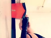 Kayleigh Crossdresser getting ass stretched big black dildo bbc