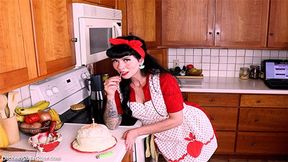 Pin-Up Housewife Sneezing & Snot Rocket Blowing On Your Sweet Suprise -Mp4 1920x1080p