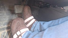 New shoe debut: brown strappy sneakers