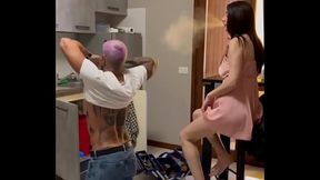 Hot Teen Brunette doesn'_t have money and she sucks my cock untill I cum on her face VANESSA BRUNI