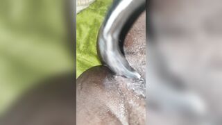 Creamy Fat Cunt Fucks Steel Sex Toy (njoy Wand)