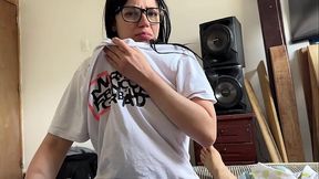 My step-cousin was very horny during my stay at her house.