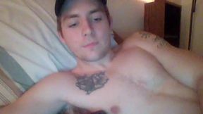 Hot American College Hunk Cumshot at Bed Show