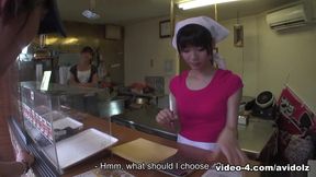 Akubi Yumemi & Hitomi Kanou in Akubi Yumemi and Hitomi Kanou are working in a restaurant - AviDolz