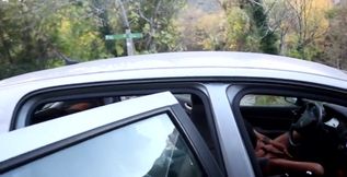 In my car touching myself for you