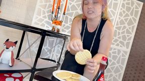 Celeste loves Waffles and Feet - JOI & SELF FOOT WORSHIP HIDEF