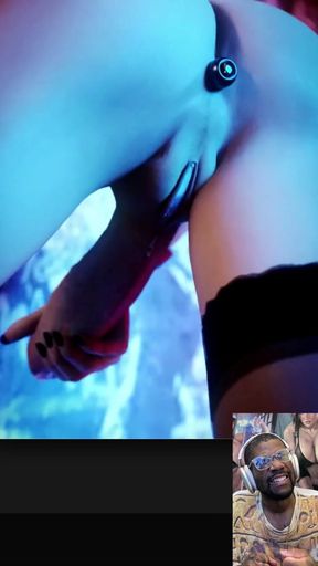 Horny Moist Dripping Bald Pussy Transgender Jerks Herself off for You