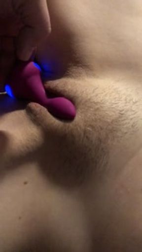 Blindfolded slut begs to stop cumming for dominant daddy