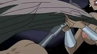 Megan gets her tight pussy drilled hard in this steamy hentai video from young Justice