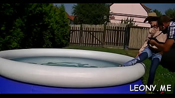 Exquisite girlfriend Leony Aprill fucked by playmate