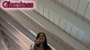 Giantess Grecia catches a Tiny Man