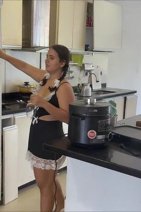 Cleaner Fucks Her Boss's Stepson