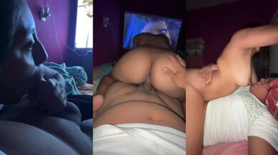 Impromptu movie night takes a creamy cowgirl twist at parents house