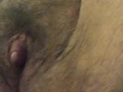 FTM bear chub plays with oral sex toy