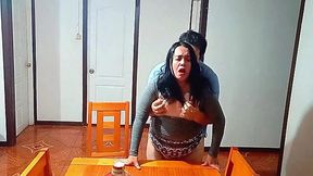 Fucking Stepmom on the Kitchen Table Before Breakfast