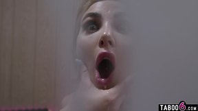 Blond kenzie anne tag teamed by two ladyboy babes khloe kay and emma rose