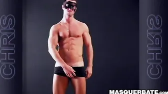 Muscular Chris strips and jerks his big cock with Pascal