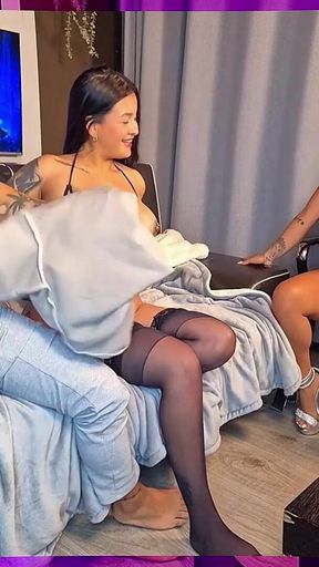 I Cuckold My Girlfriend with a Perfect Body with My Sister-in-law, so They Fuck Her in the Ass