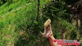 The MILF hunter meets a needy big-titted MILF and fucks her in the park