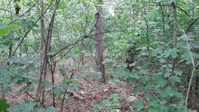 Risky Lesbian Masturbation in the Forest