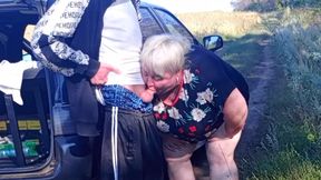 Stepmom Holds My Dick While I Pee and Then Sucks It