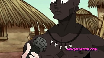 African tribe's giant cock shocks reporter - Funny UNCENSORED cartoon
