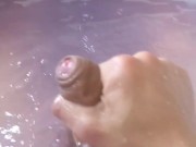 Solo jack off slow motion in the bathtub splishin and s splashin yall