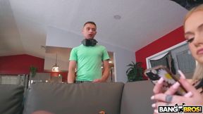 BANG BROS - Social media influencer Joey white on a halloween costume seduces her DJ with her Big as